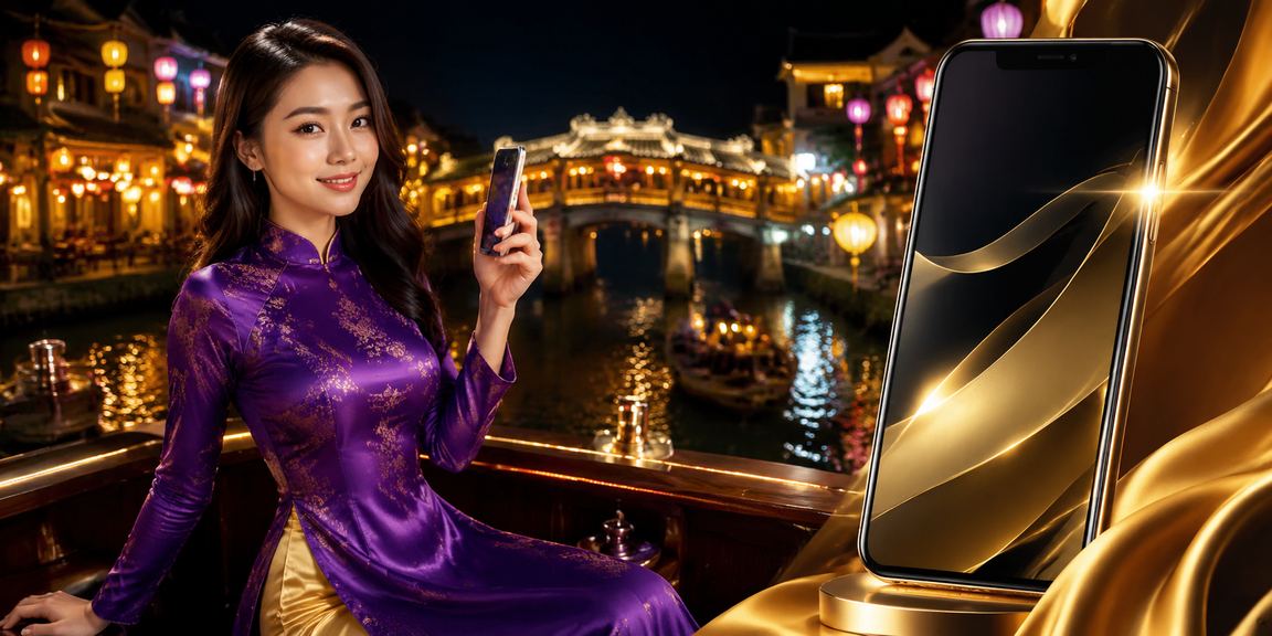 Khung cảnh lễ hội Hội An với sự tham gia của người mặc áo dài