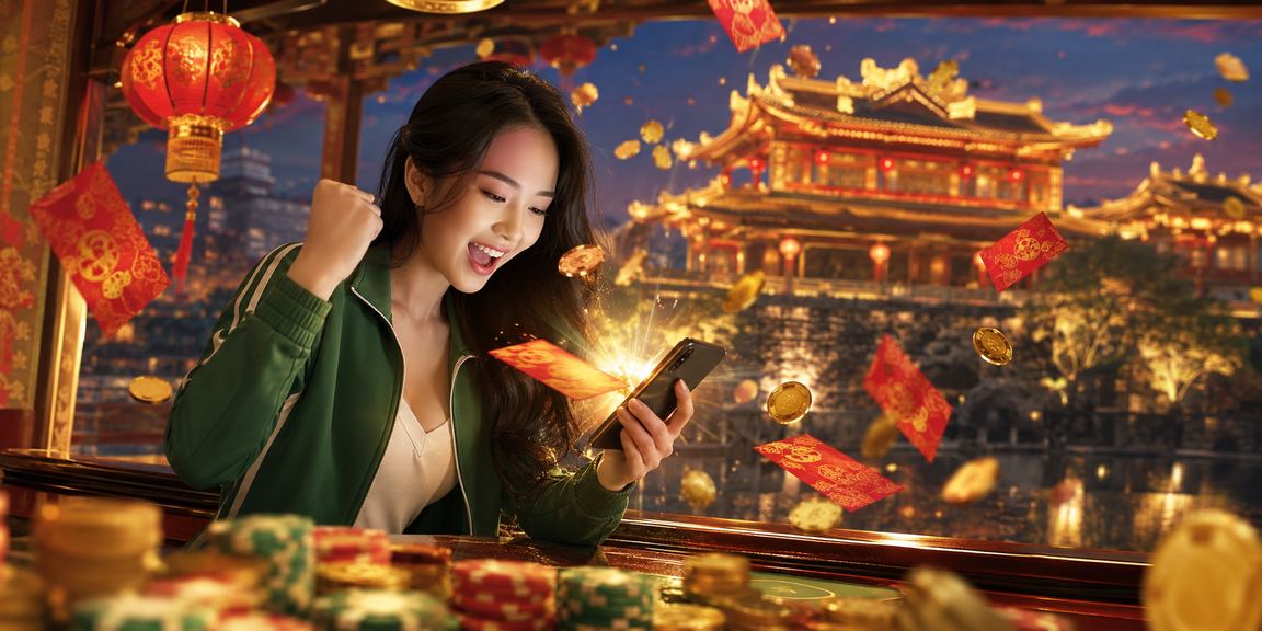 Không khí lễ hội Huế với đèn lồng và phong bao đỏ – ưu đãi Tết tại am4