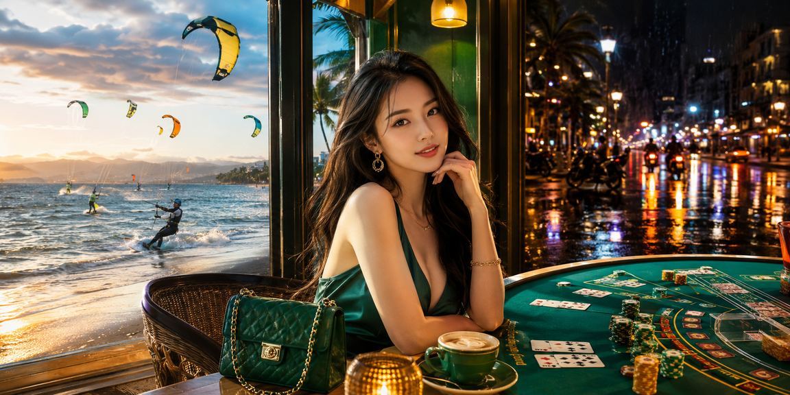 Khung cảnh Mũi Né thư giãn bên bàn baccarat và cà phê Việt Nam